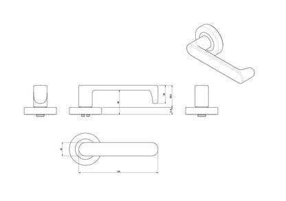 Lockwood Symphony 166 Lever On Round Rose - Available in Various Finishes