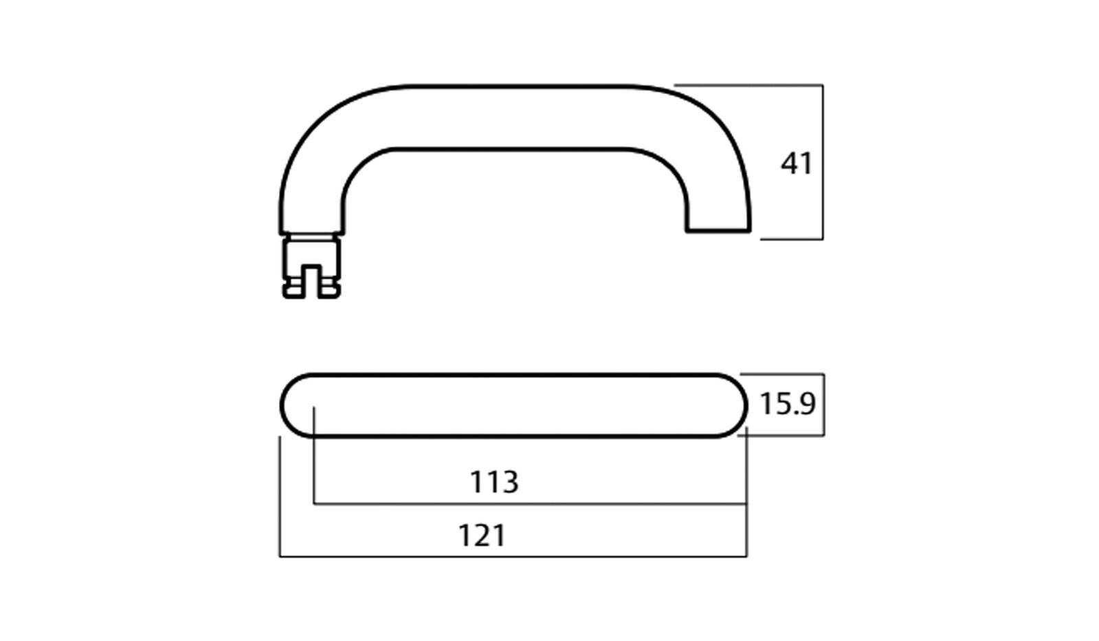 Lockwood 1220/1221 70 Door Lever on Round Rose - Available in Various Finishes
