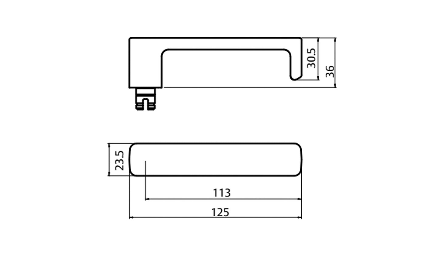 Lockwood Symphony 76 Door Lever on Round Rose Full Set - Available in Various Finishes