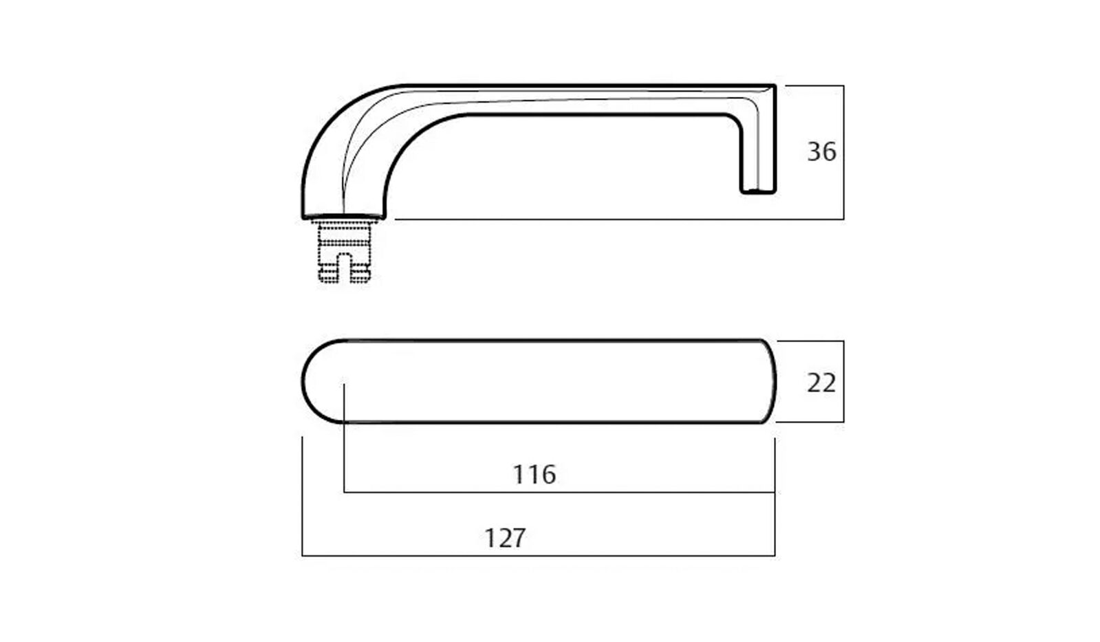 Lockwood Symphony 77 Door Lever on Round Rose Full Set - Available in Various Finishes