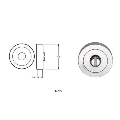 Lockwood Door Handle 1220 Series Symphony 70 Lever On Rose Satin Chrome