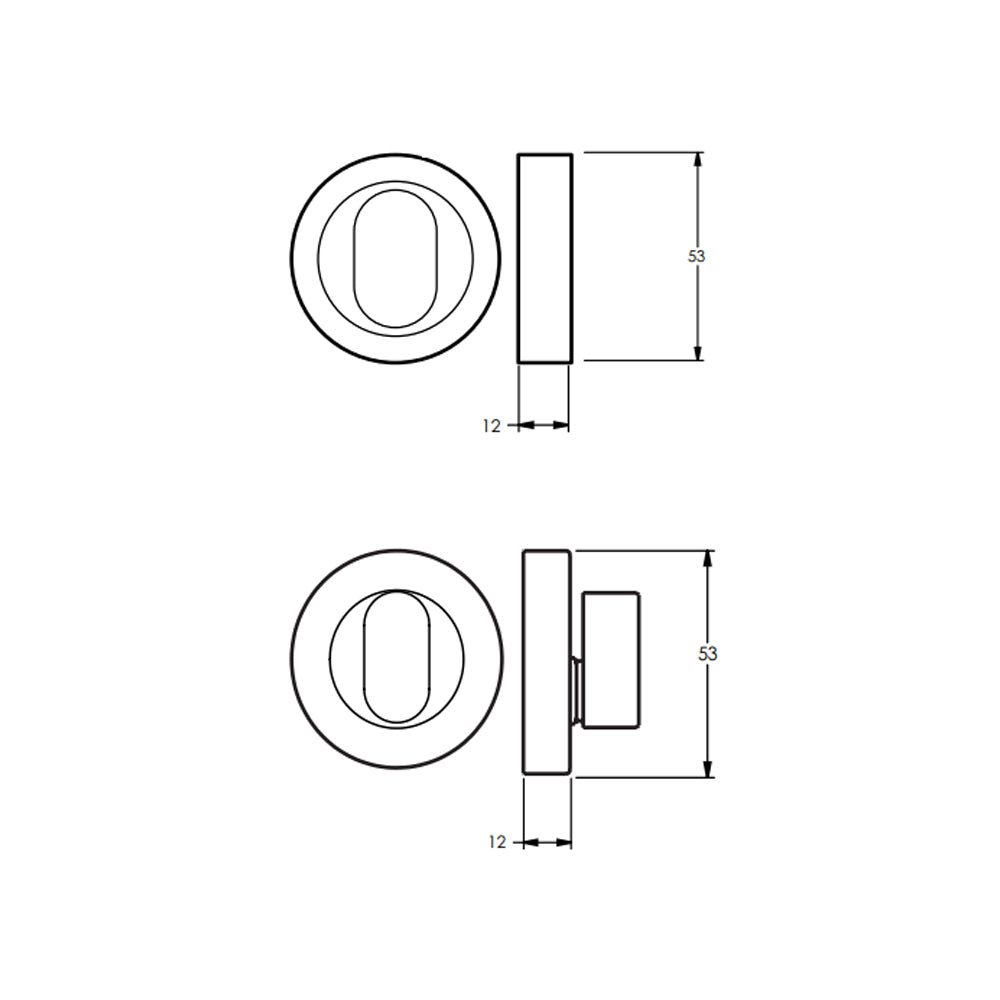 Lockwood Symphony 1220 Series Oval Cylinder And Turn Escutcheon Kit - Available in Various Finishes