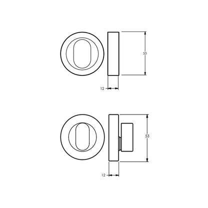 Lockwood Symphony 1220 Series Oval Cylinder And Turn Escutcheon Kit - Available in Various Finishes