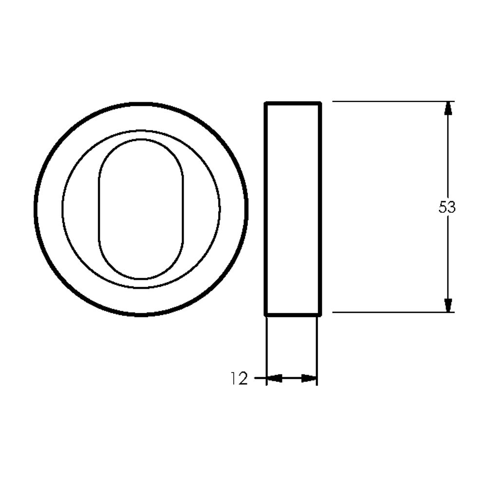 Lockwood Symphony 1220 Series Oval Cylinder Escutcheon - Available in Various Finishes