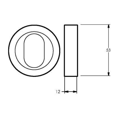 Lockwood Symphony 1220 Series Oval Cylinder Escutcheon - Available in Various Finishes