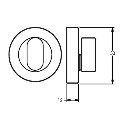 Lockwood Symphony 1220 Series Turn Knob Escutcheon - Available in Various Finishes