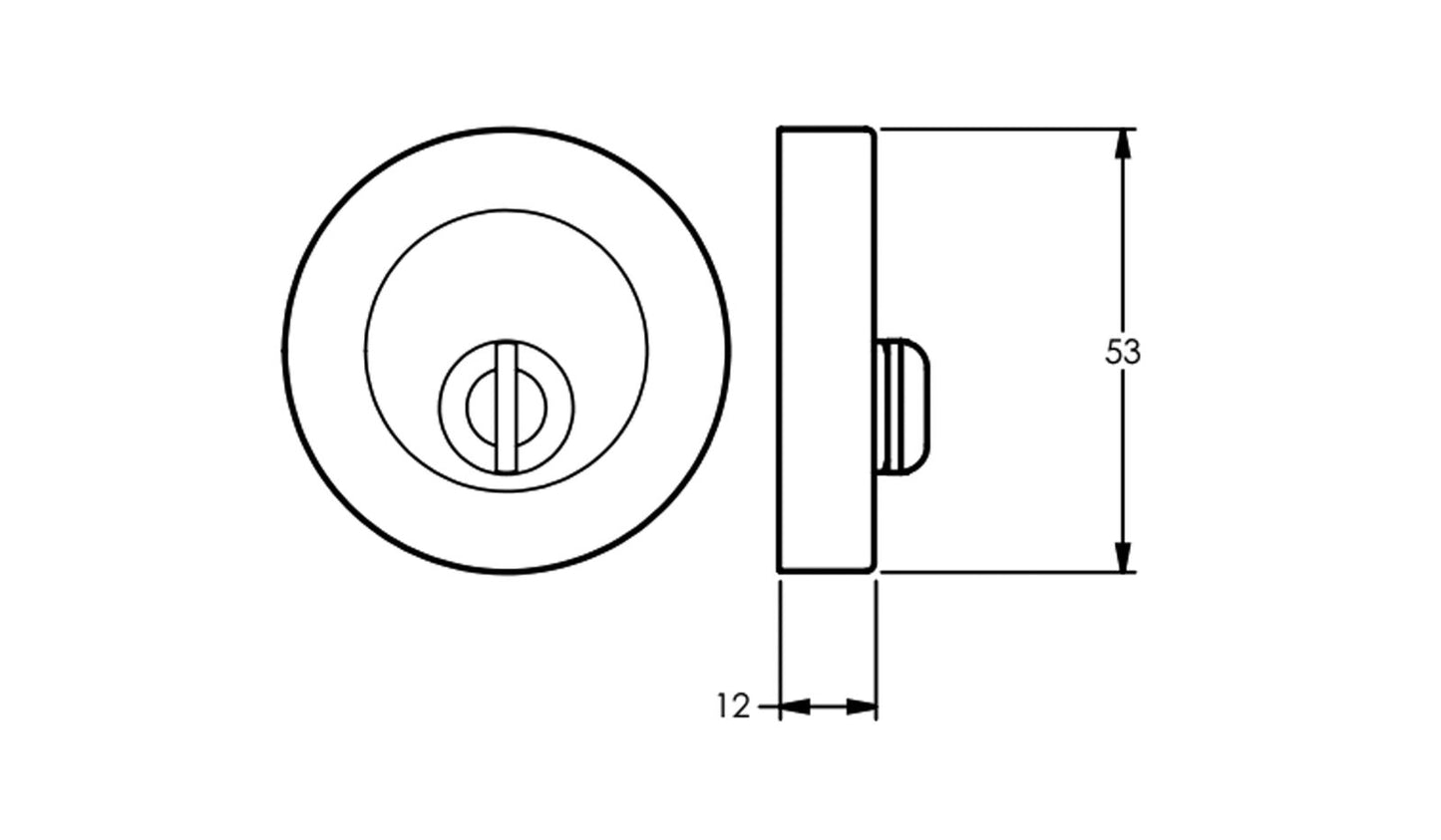 Lockwood Symphony 1220 Emergency Turn Escutcheon Surface Fix - Available in Various Finishes