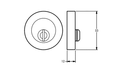 Lockwood Symphony 1220 Emergency Turn Escutcheon Surface Fix - Available in Various Finishes