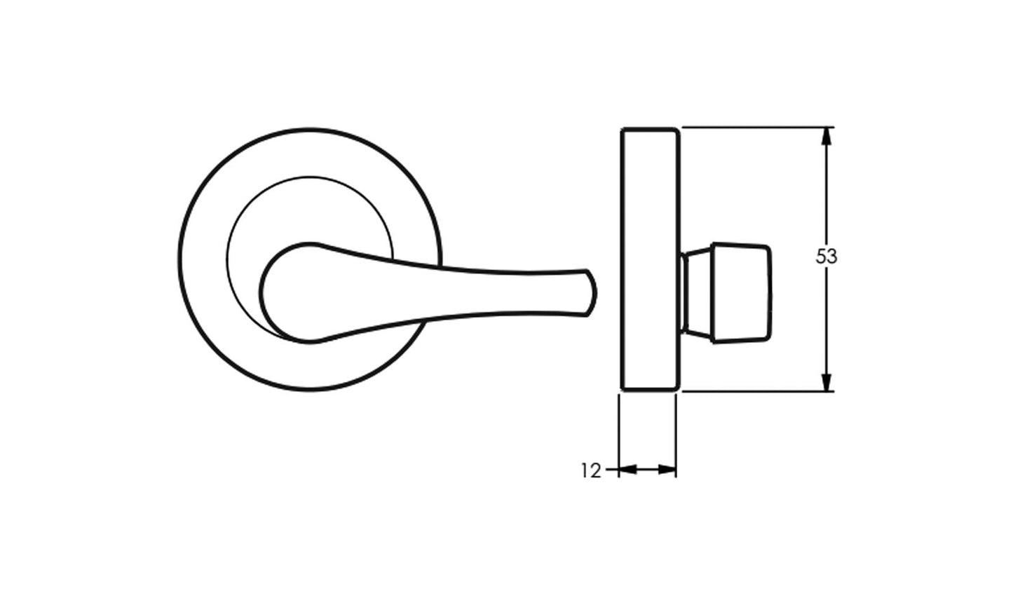 Lockwood 1220 Rose Furniture Disable Turn Escutcheon Surface Fix - Available in Various Finishes