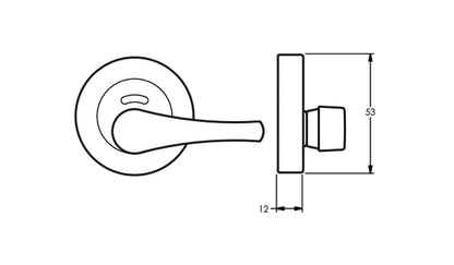 Lockwood Privacy Indicating Disabled Turn Escutcheon Surface Fix - Available in Various Finishes
