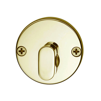 Lockwood 1370 Series Internal Turn Snib Round Escutcheon Polished Brass 1377/INPB