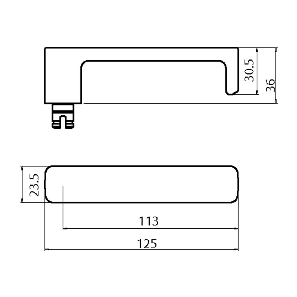 Lockwood Symphony 76 Lever on Square Rose - Available in Various Finishes
