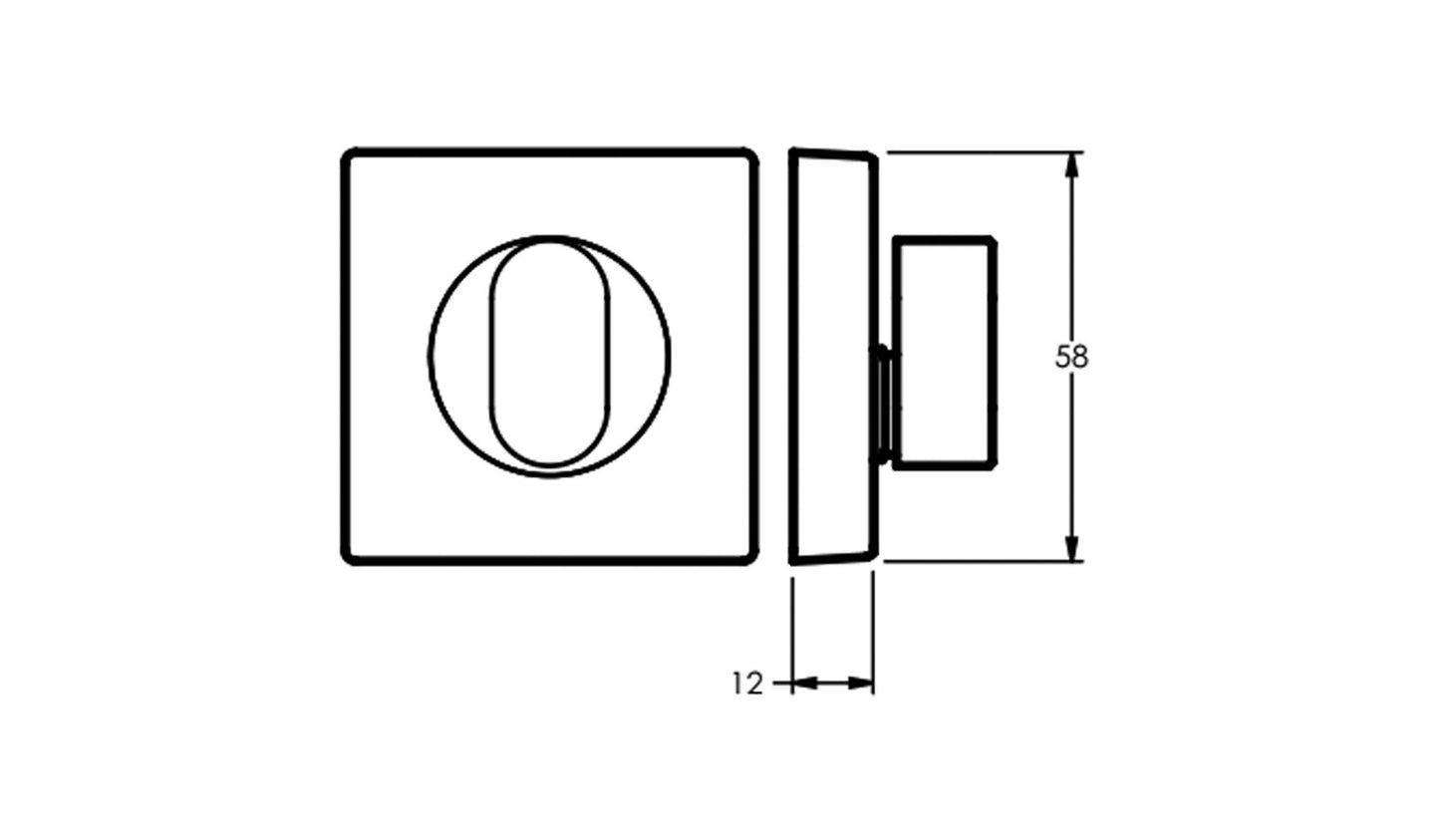 Lockwood 1420 Series Oval Turn Knob Escutcheon Surface Fix - Available in Various Finishes