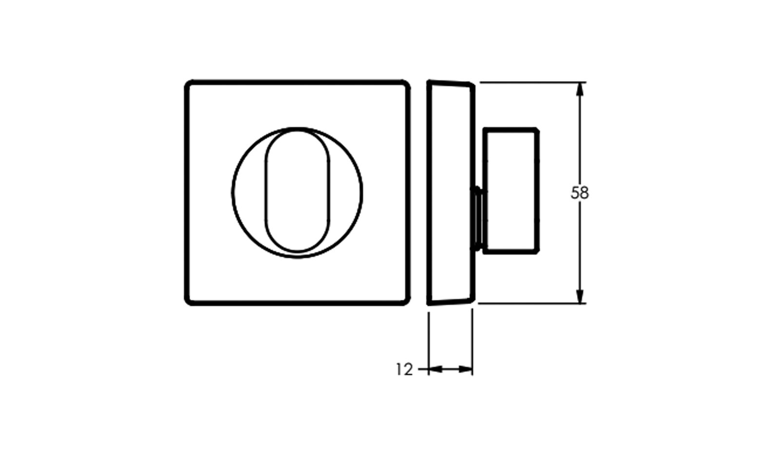 Lockwood 1420 Series Oval Turn Knob Escutcheon Surface Fix - Available in Various Finishes
