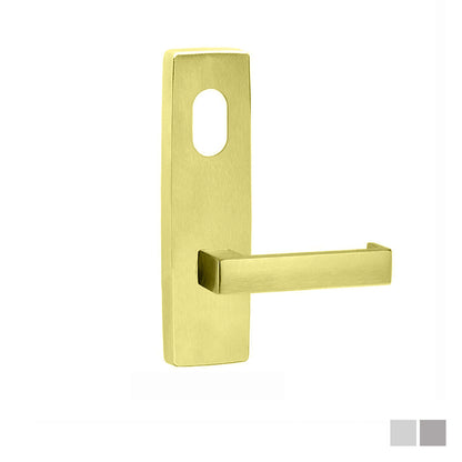 Lockwood Door Handle Square End Plate With Cylinder Hole & 111 Lever - Available in Various Finishes