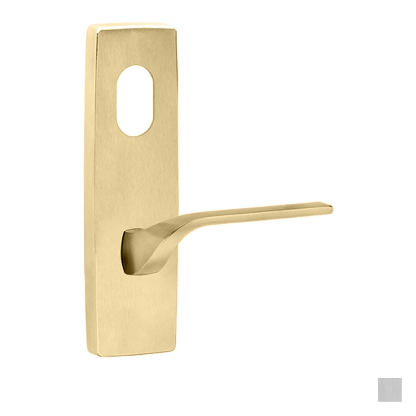 Lockwood Square End Plate with Cylinder Hole and 122 Lever - Available in Various Finishes and Handing