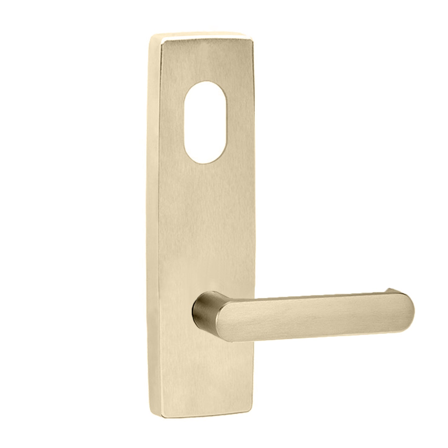 Lockwood 1801 Square End Plate With Cylinder Hole and 166 Lever Polished Brass 1801/166PB