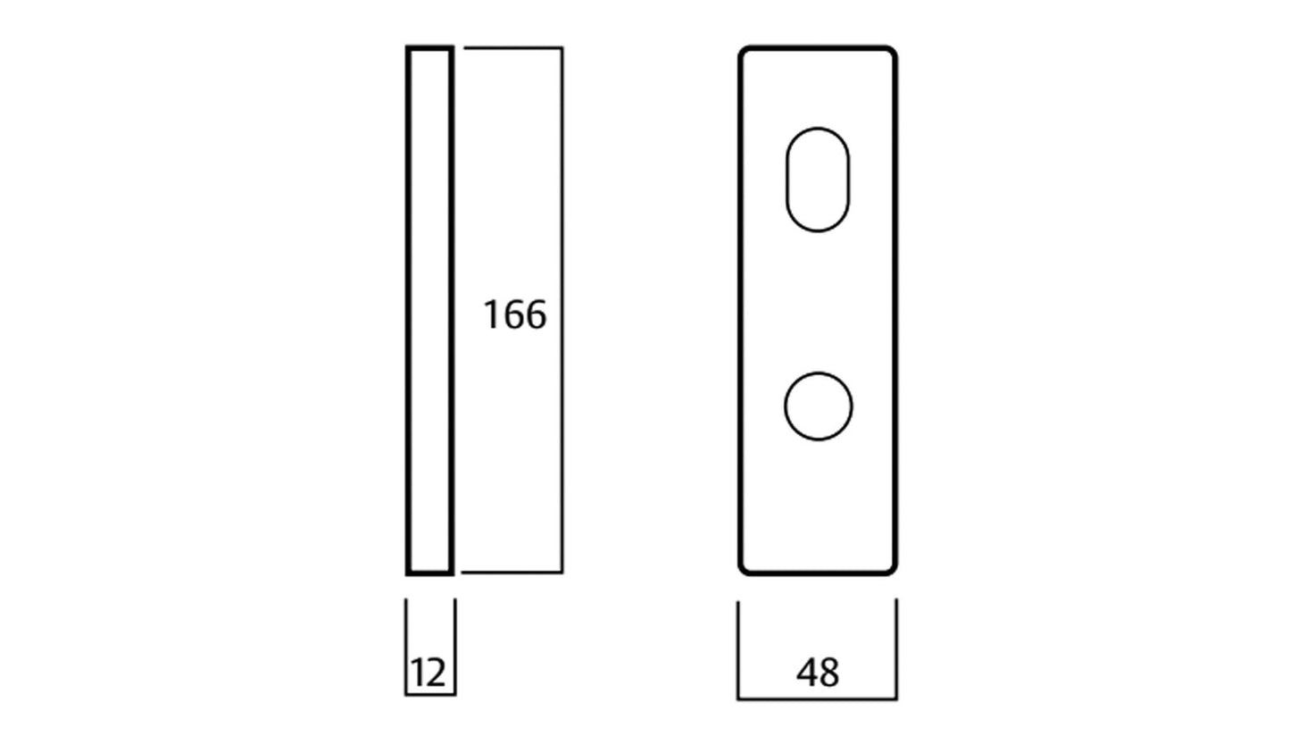 Lockwood 1801 Square End Plate Cylinder Hole & 59 Lever - Available in Various Finishes