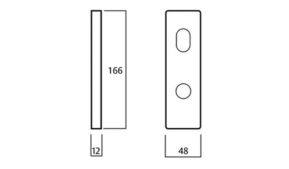 Lockwood 1801 Square End Plate Cylinder Hole & 59 Lever - Available in Various Finishes