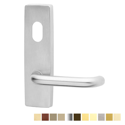 Lockwood 1801 Square End Plate with Cylinder Hole & 70 Lever - Available in Various Finishes