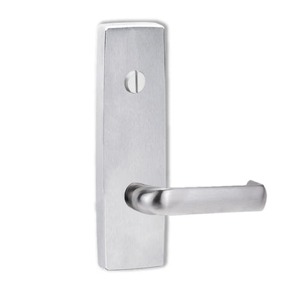 Lockwood 1803 Square End Plate With Emergency Turn and 77 Lever Satin Chrome 1803/77SC