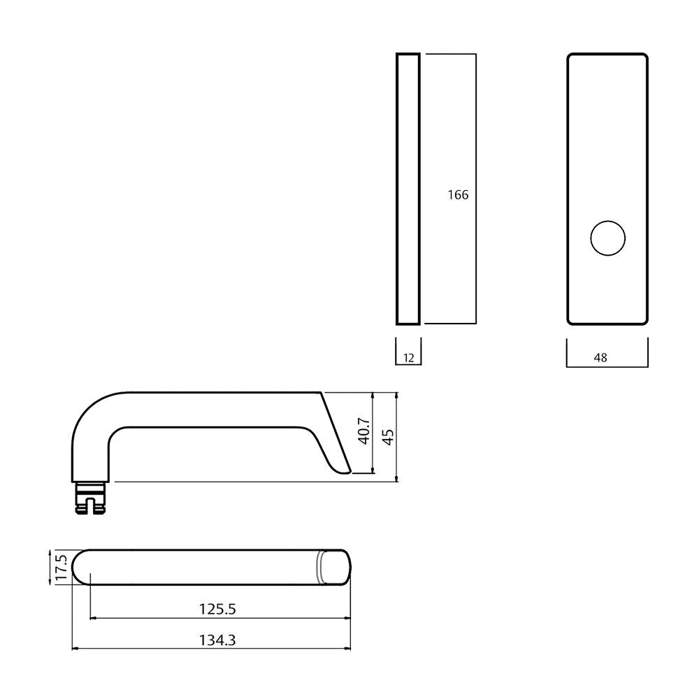 Lockwood 1805 Square End Plate with 102 Lever - Available in Various Finishes