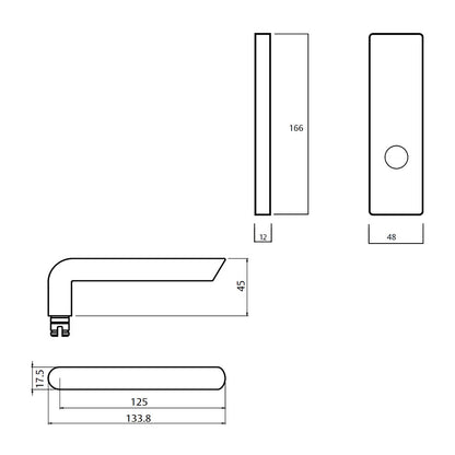 Lockwood 1805 Square End Plate with 104 Lever - Available in Various Finishes