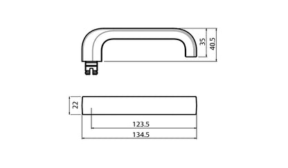 Lockwood 1805-131 Furniture Square End Plate & 131 Lever - Available in Polished Brass and Satin Chrome Finish