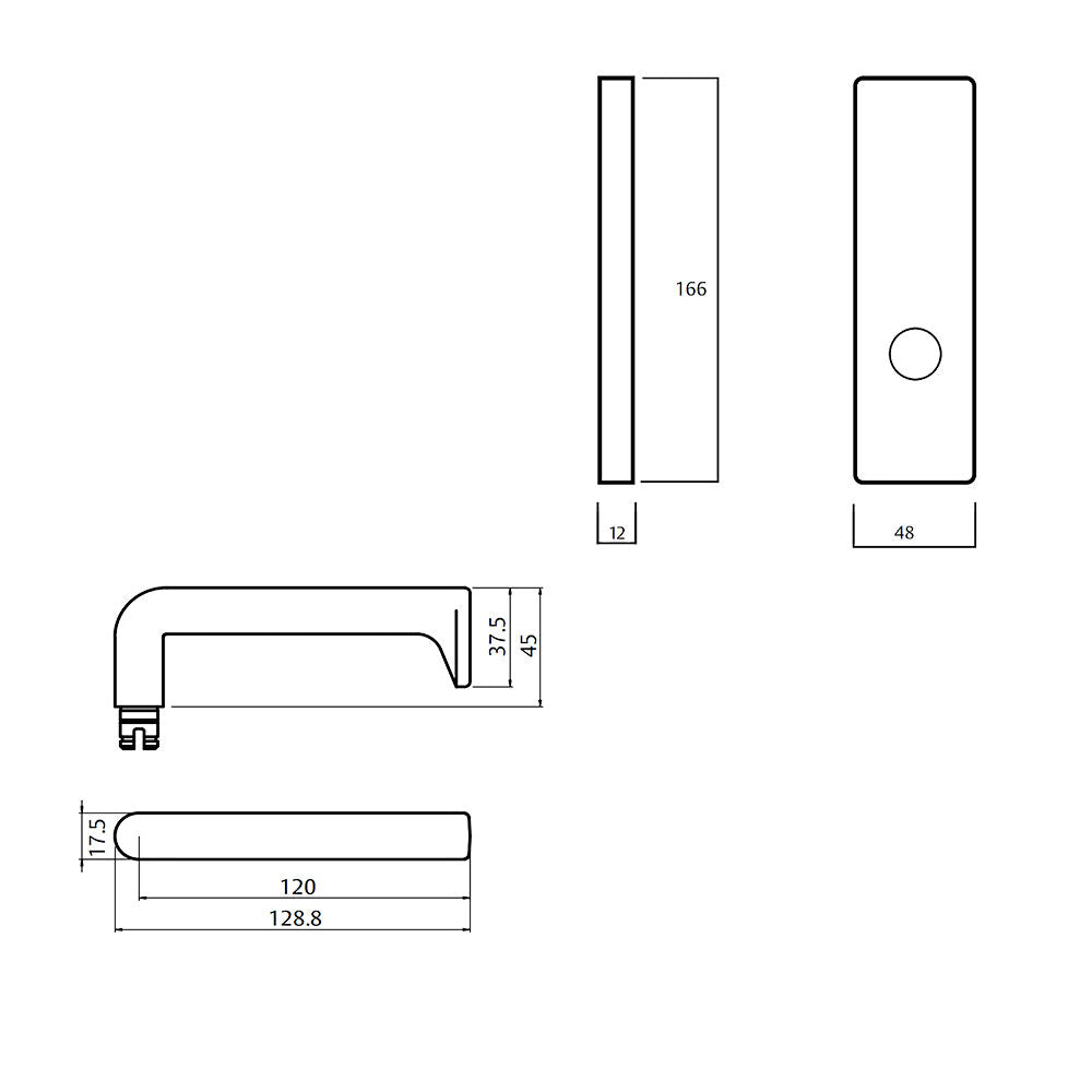 Lockwood 1805 Square End Plate with 144 Lever - Available in Various Finishes