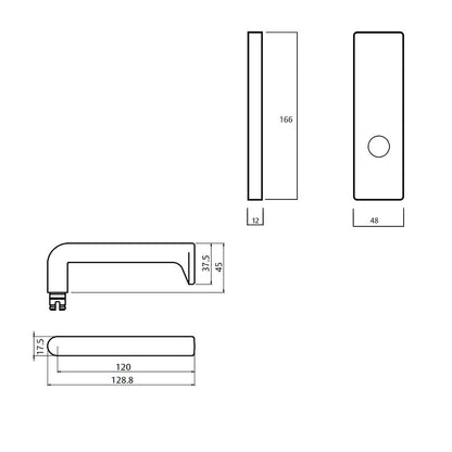 Lockwood 1805 Square End Plate with 144 Lever - Available in Various Finishes