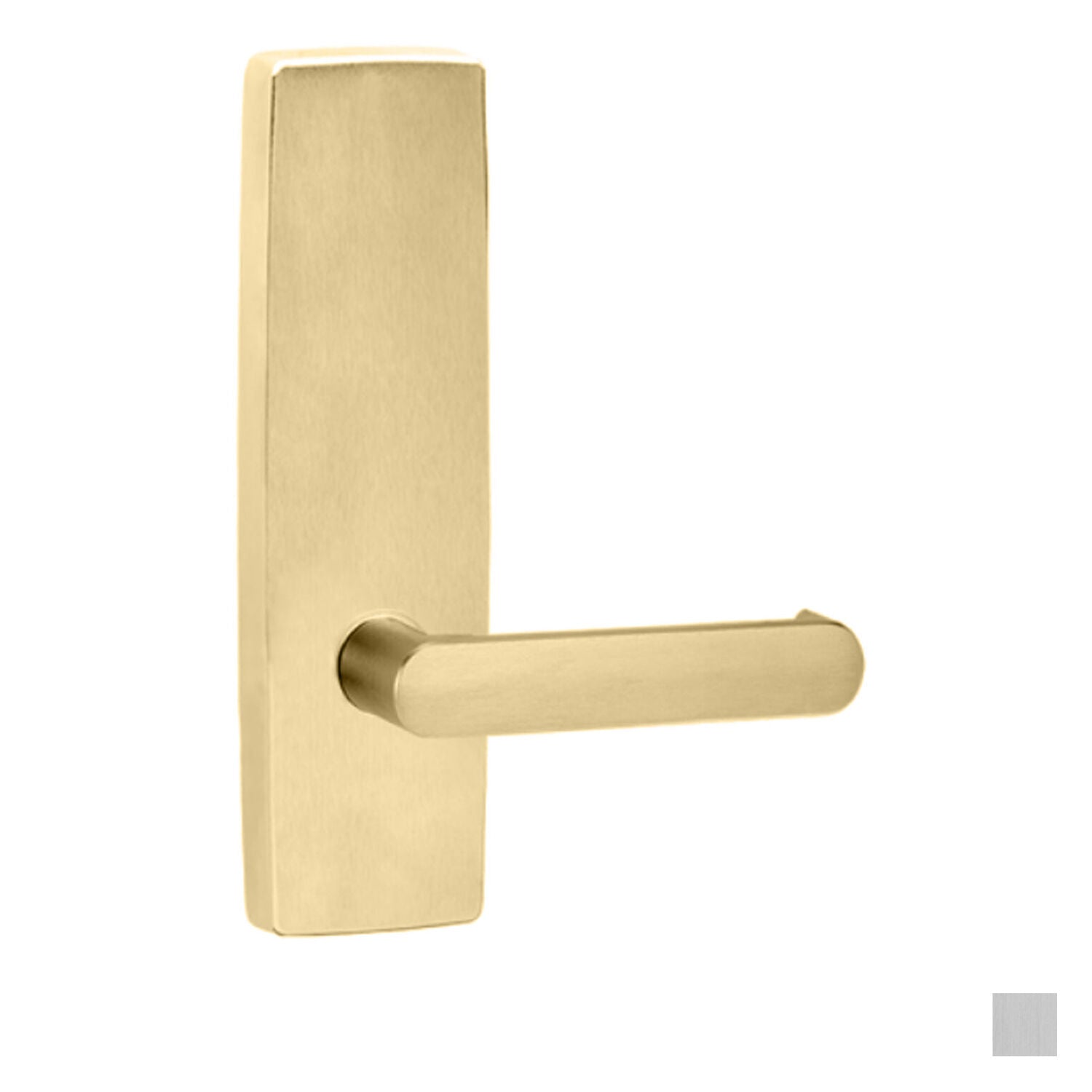Lockwood Square End Plate and 166 Lever - Available in Polished Brass and Satin Chrome