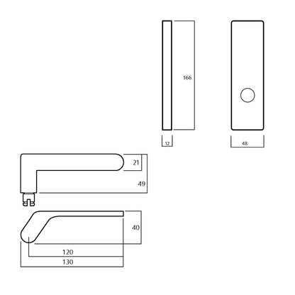 Lockwood 1805 Square End Plate with 41 Lever - Available in Various Handing