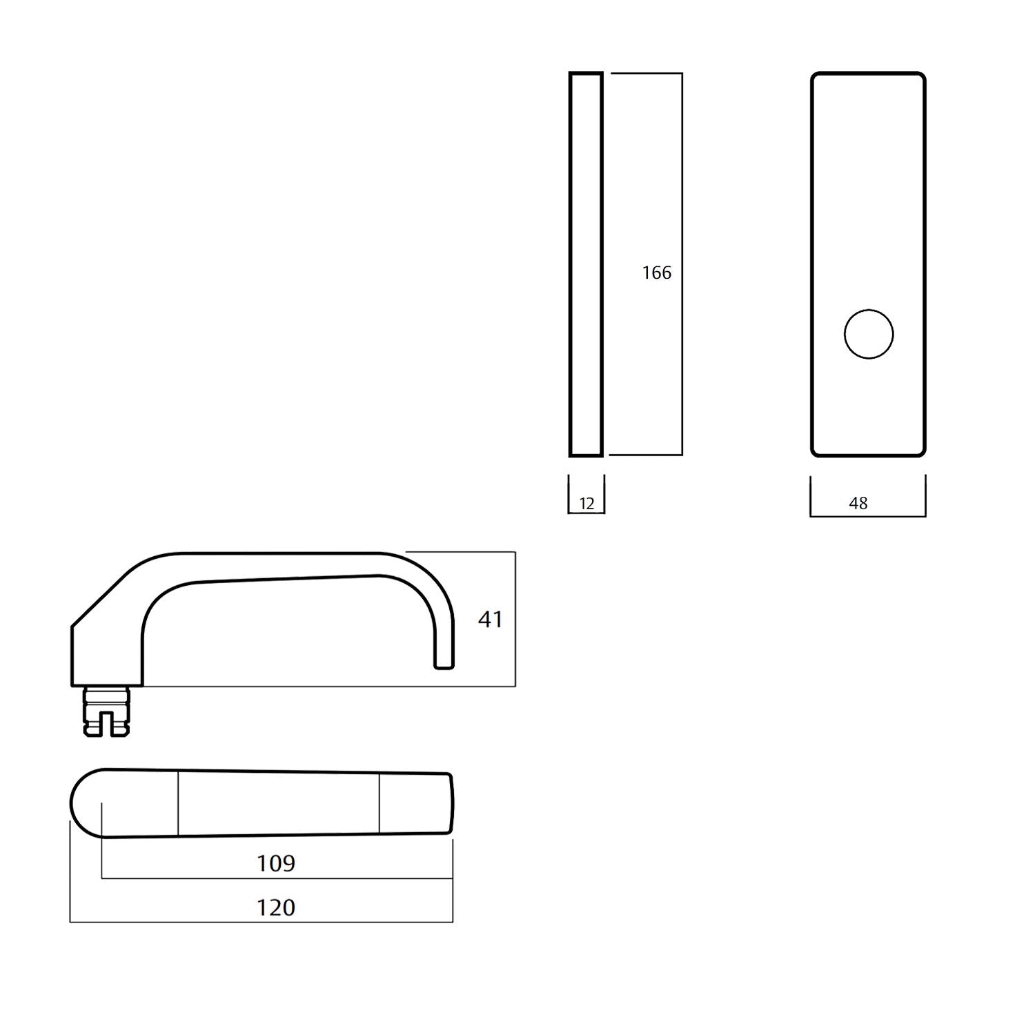 Lockwood 1805 Square End Plate with 74 Lever - Available in Various Finishes
