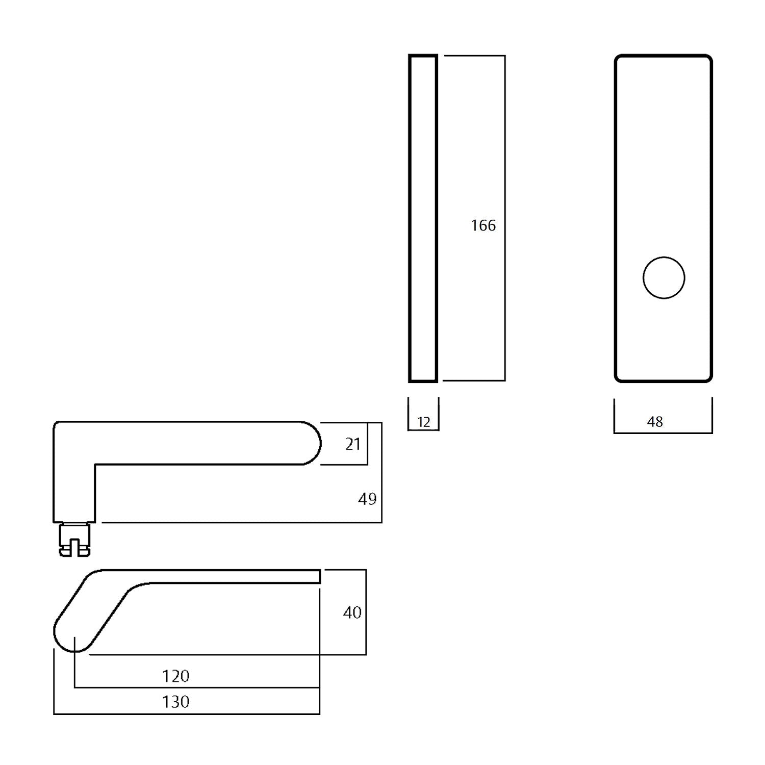 Lockwood Square End Plate Privacy Indicator Emergency 41 Lever - Available in Various Handing