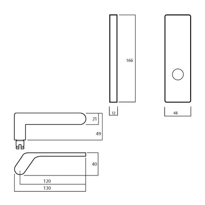 Lockwood Square End Plate Privacy Indicator Emergency 41 Lever - Available in Various Handing