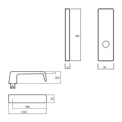 Lockwood Square End Plate Privacy Indicator Emergency 90 Lever - Available in Various Finishes