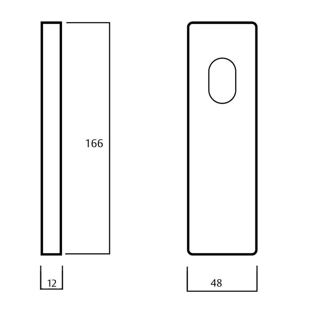Lockwood 1815 Square End Plate With Privacy Indicator Turn - Available in Various Finishes
