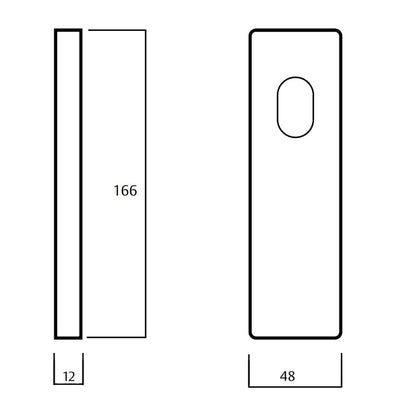 Lockwood 1815 Square End Plate With Privacy Indicator Turn - Available in Various Finishes