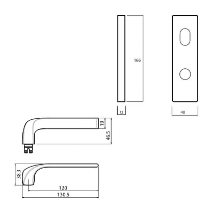 Lockwood 1901 Square End Plate With Cylinder and 122 Lever - Available in Various Handing
