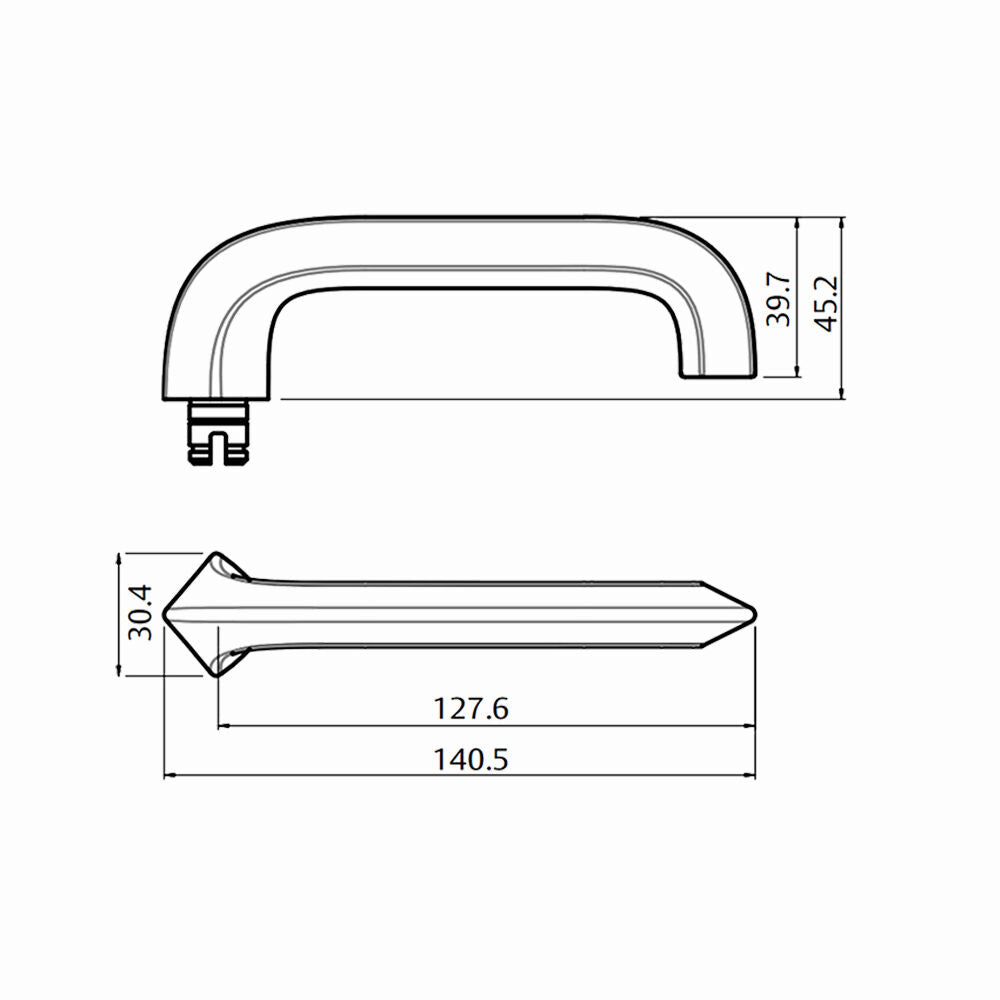 Lockwood Door Lever Handle Square End Plate 116 Lever - Available in Polished Brasss & Satin Chrome