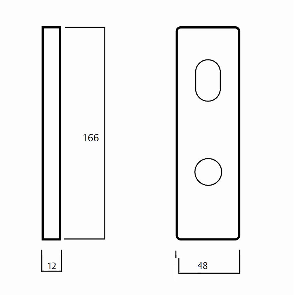 Lockwood Door Lever Handle Square End Plate 116 Lever - Available in Polished Brasss & Satin Chrome