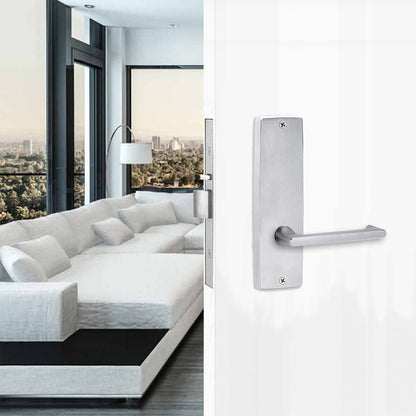 Lockwood Door Lever Handle Square End Plate 118 Lever - Available in Polished Brasss & Satin Chrome
