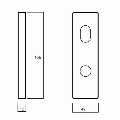 Lockwood Door Lever Handle Square End Plate 118 Lever - Available in Polished Brasss & Satin Chrome