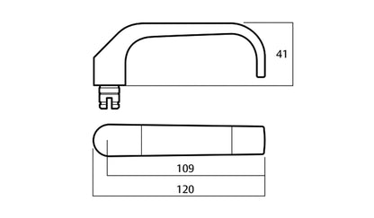 Lockwood 1905 Furniture Square End Plate with 74 Lever - Available in Various Finishes