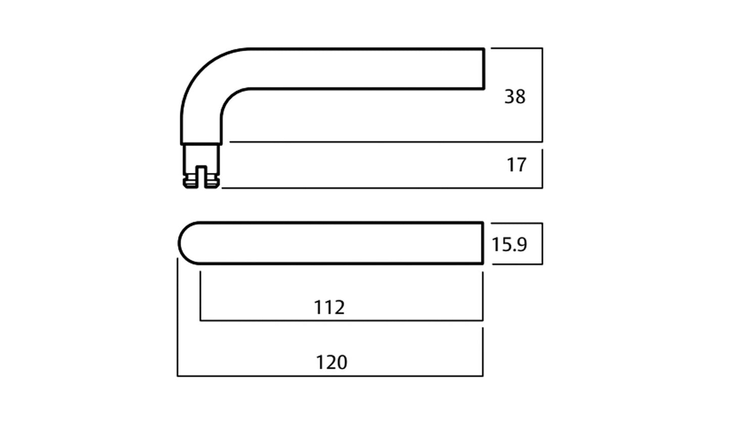 Lockwood 1905 Furniture Square End Plate with 97 Lever - Available in Various Finishes