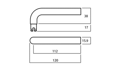 Lockwood 1905 Furniture Square End Plate with 97 Lever - Available in Various Finishes