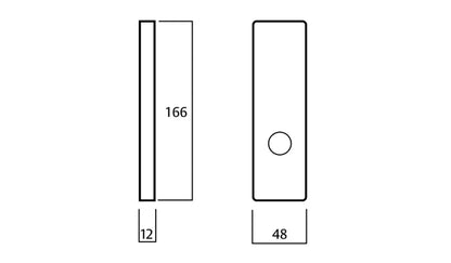 Lockwood 1905 Furniture Square End Plate with 97 Lever - Available in Various Finishes