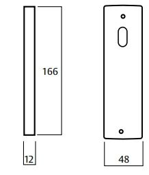 Lockwood 1906 Furniture Square End Plate with Turnsnib - Available in Various Finishes