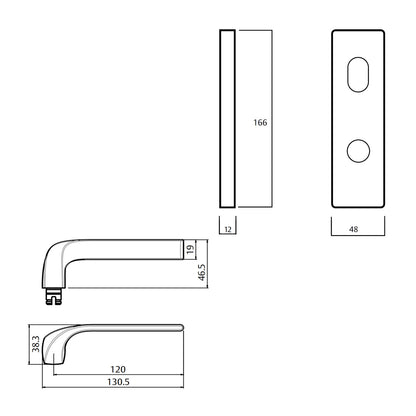 Lockwood 1939 Square End Plate With Disabled Turn and 122 Lever - Available in Various Handing