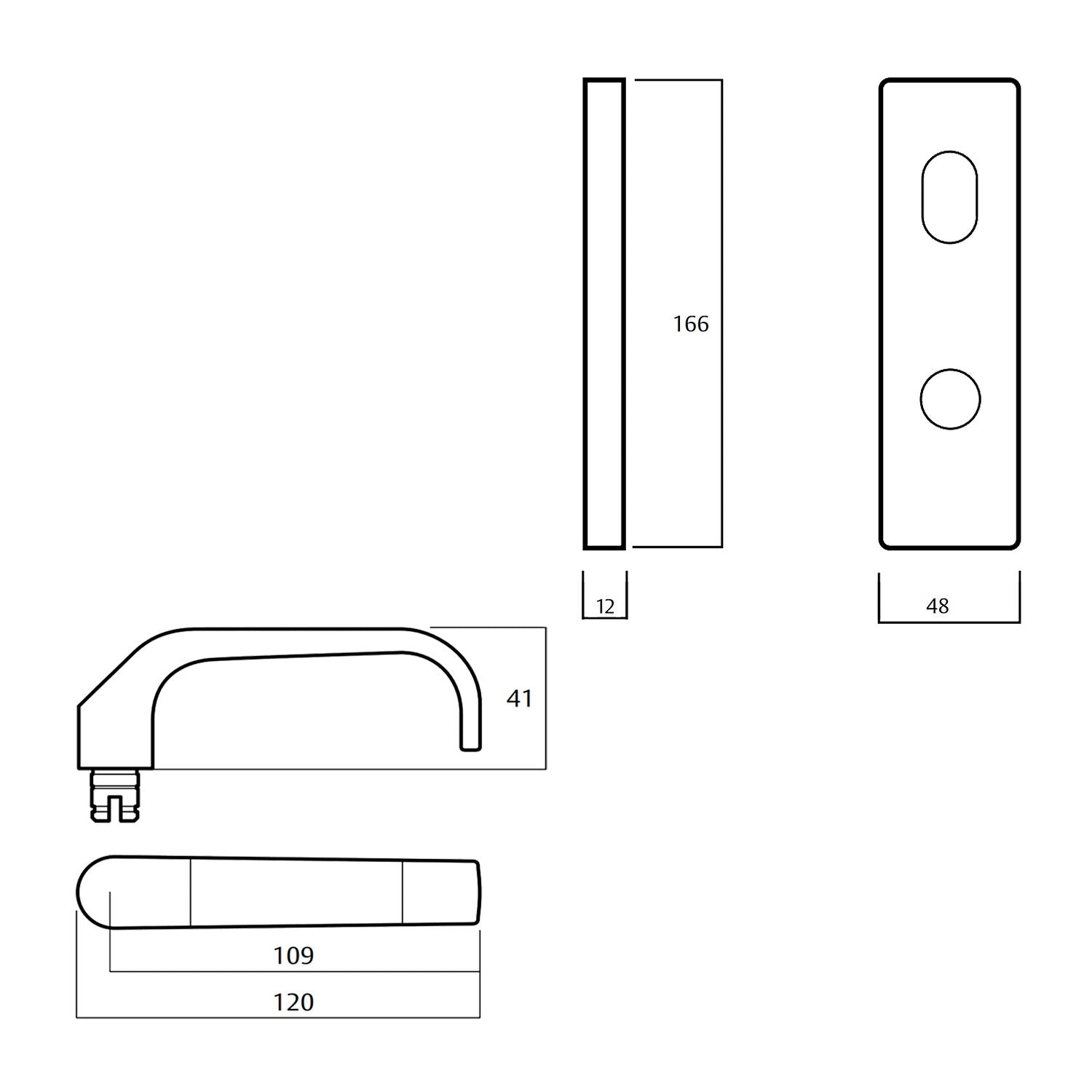 Lockwood 1941 Square End Privacy Indicator Disabled Turn and 74 Lever - Available in Various Handing